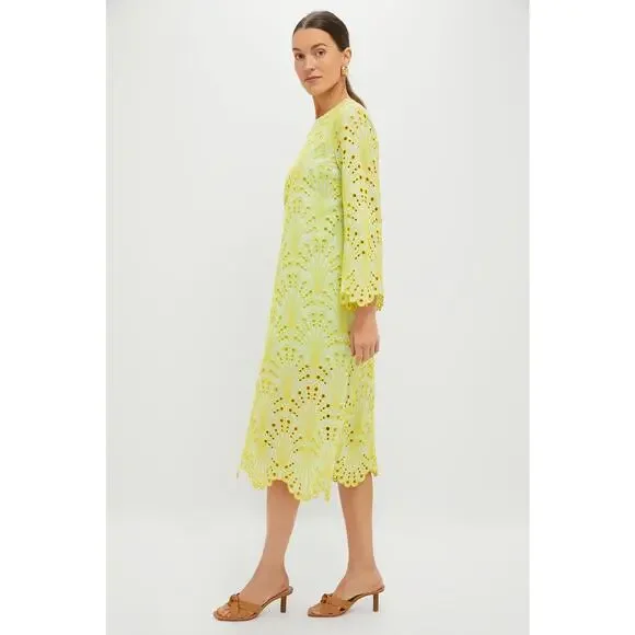 Tuckernuck Lemon Eyelet Midi Dress - Picture 5 of 7
